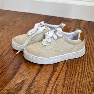 J. Crew Cream and Brown Sneakers Casual Low-Top Design